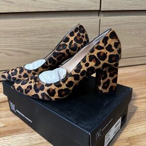 INC International Concepts Leopard Print Block Heels